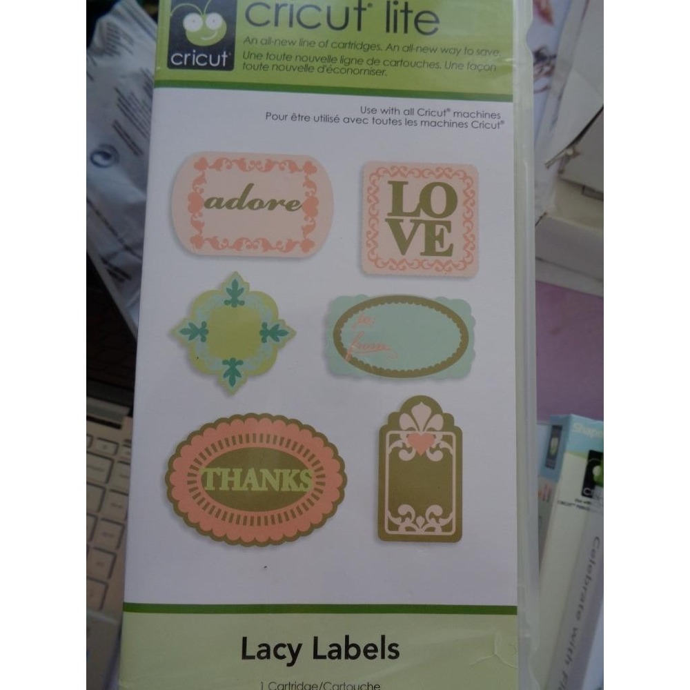 Cricut Lite Die Cut Cartridge LACY LABELS Scrapbooking